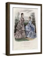 French Fashion Plate, Late 19th Century-null-Framed Giclee Print