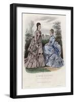 French Fashion Plate, Late 19th Century-null-Framed Giclee Print