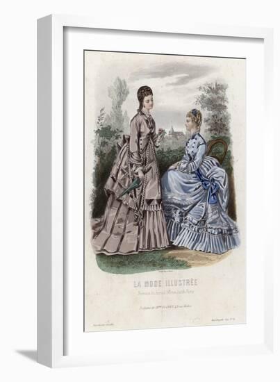 French Fashion Plate, Late 19th Century-null-Framed Giclee Print