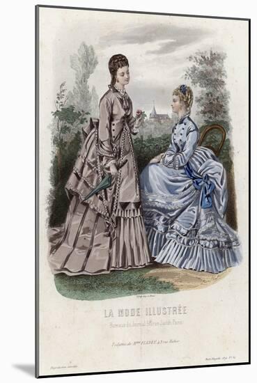 French Fashion Plate, Late 19th Century-null-Mounted Giclee Print