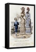 French Fashion Plate, Late 19th Century-null-Framed Stretched Canvas