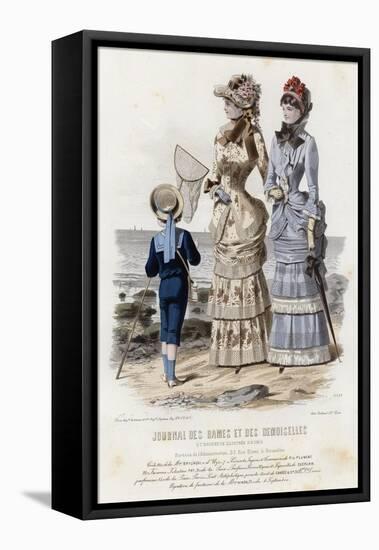 French Fashion Plate, Late 19th Century-null-Framed Stretched Canvas