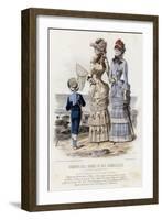 French Fashion Plate, Late 19th Century-null-Framed Giclee Print