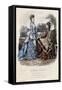 French Fashion Plate, Late 19th Century-null-Framed Stretched Canvas