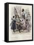 French Fashion Plate, Late 19th Century-null-Framed Stretched Canvas