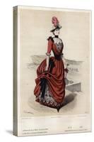 French Fashion Plate, Late 19th Century-null-Stretched Canvas