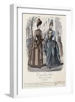 French Fashion Plate, Late 19th Century-null-Framed Giclee Print