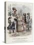 French Fashion Plate, Late 19th Century-null-Stretched Canvas