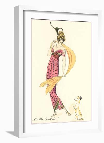 French Fashion, Puppy-null-Framed Art Print