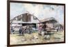 French Fighter Squadron Aerodrome, 1918-Francois Flameng-Framed Giclee Print