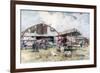 French Fighter Squadron Aerodrome, 1918-Francois Flameng-Framed Giclee Print