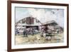 French Fighter Squadron Aerodrome, 1918-Francois Flameng-Framed Giclee Print