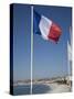 French Flag, Nice, Alpes Maritimes, Provence, Cote d'Azur, French Riviera, France-Angelo Cavalli-Stretched Canvas