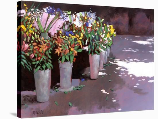 French Flower market, 2007-Clive Metcalfe-Stretched Canvas