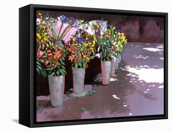 French Flower market, 2007-Clive Metcalfe-Framed Stretched Canvas