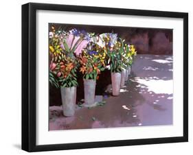 French Flower market, 2007-Clive Metcalfe-Framed Giclee Print