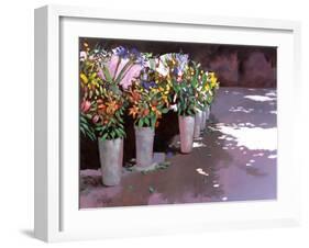 French Flower market, 2007-Clive Metcalfe-Framed Giclee Print