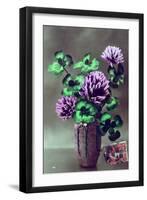 French Flower Postcard, C1900-null-Framed Premium Giclee Print