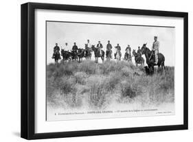 French Foreign Legion Cavalry, Forthassa Gharbia, Algeria, C1905-J Geiser-Framed Giclee Print