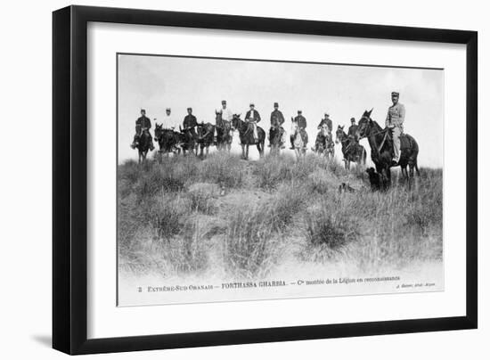 French Foreign Legion Cavalry, Forthassa Gharbia, Algeria, C1905-J Geiser-Framed Giclee Print