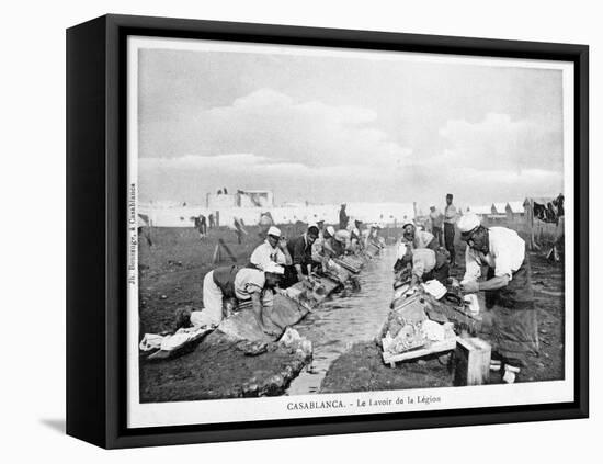 French Foreign Legion Doing their Washing, Casablanca, Morocco, 20th Century-Boussuge-Framed Stretched Canvas