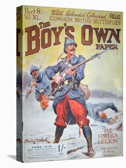 French Foreign Legion in Wwi, Cover of the Boy's Own Paper, June 1918-Stanley L. Wood-Stretched Canvas