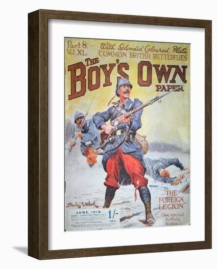 French Foreign Legion in Wwi, Cover of the Boy's Own Paper, June 1918-Stanley L. Wood-Framed Giclee Print