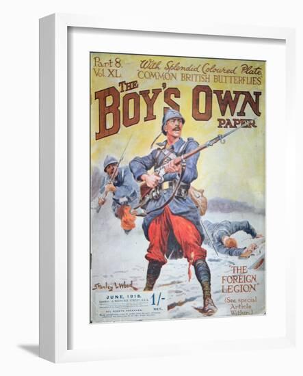 French Foreign Legion in Wwi, Cover of the Boy's Own Paper, June 1918-Stanley L. Wood-Framed Giclee Print