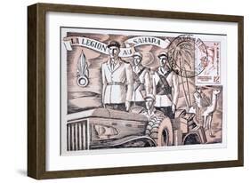 French Foreign Legion Postcard, 1952-null-Framed Giclee Print