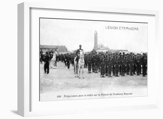 French Foreign Legion Preparing to March on the Plateau Faubourg Bugeaud, Algeria, 20th Century-null-Framed Giclee Print