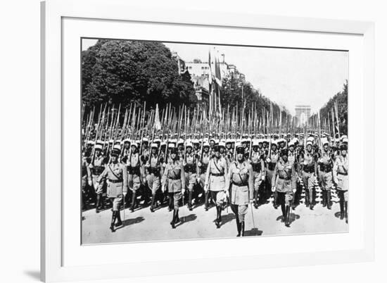 French Foreign Legion Review, Paris, 14 July 1939-null-Framed Giclee Print