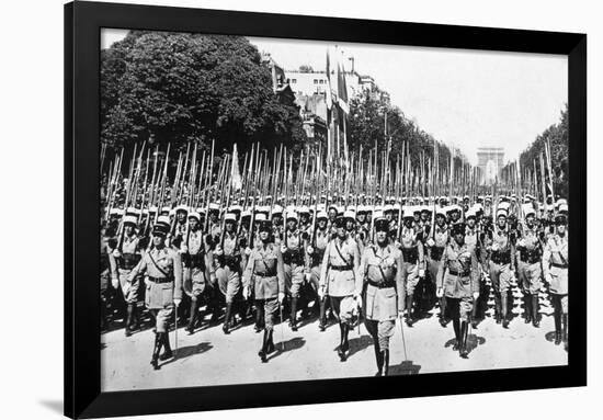 French Foreign Legion Review, Paris, 14 July 1939-null-Framed Giclee Print
