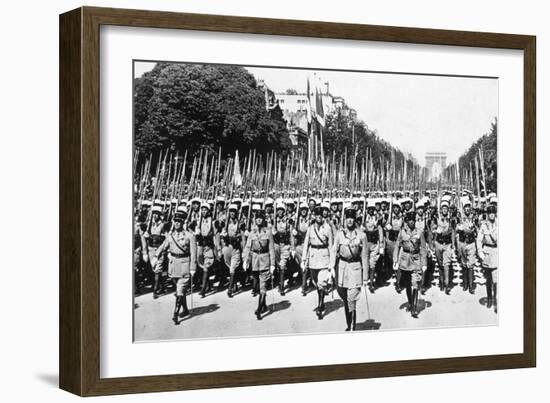 French Foreign Legion Review, Paris, 14 July 1939-null-Framed Giclee Print