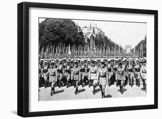 French Foreign Legion Review, Paris, 14 July 1939-null-Framed Giclee Print