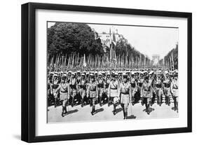 French Foreign Legion Review, Paris, 14 July 1939-null-Framed Giclee Print