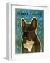 French French Bulldog - Black Brindle and White-John W Golden-Framed Giclee Print