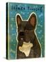 French French Bulldog - Black Brindle and White-John W Golden-Stretched Canvas