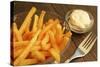 French Fries With Mayonnaise-pink candy-Stretched Canvas