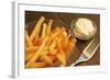 French Fries With Mayonnaise-pink candy-Framed Photographic Print