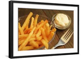 French Fries With Mayonnaise-pink candy-Framed Photographic Print