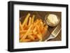 French Fries With Mayonnaise-pink candy-Framed Photographic Print