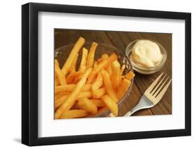 French Fries With Mayonnaise-pink candy-Framed Photographic Print