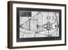 French Garden Blueprint II-null-Framed Art Print