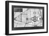 French Garden Blueprint II-null-Framed Art Print