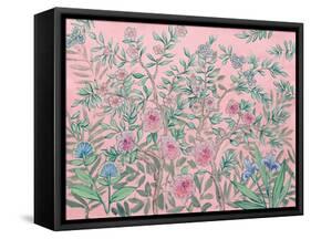 French Garden Pink-Julia Purinton-Framed Stretched Canvas