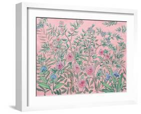 French Garden Pink-Julia Purinton-Framed Art Print