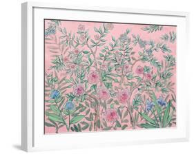 French Garden Pink-Julia Purinton-Framed Art Print