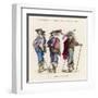 French "Gentilshommes" Dressed in the Height of Male Fashion-null-Framed Art Print