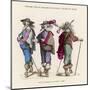 French "Gentilshommes" Dressed in the Height of Male Fashion-null-Mounted Art Print