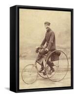 French Gentleman on His Tricycle-null-Framed Stretched Canvas